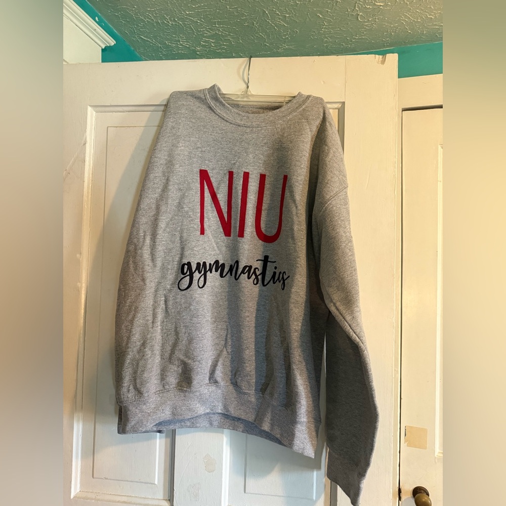 NIU Gymnastics Embroidered Crewneck